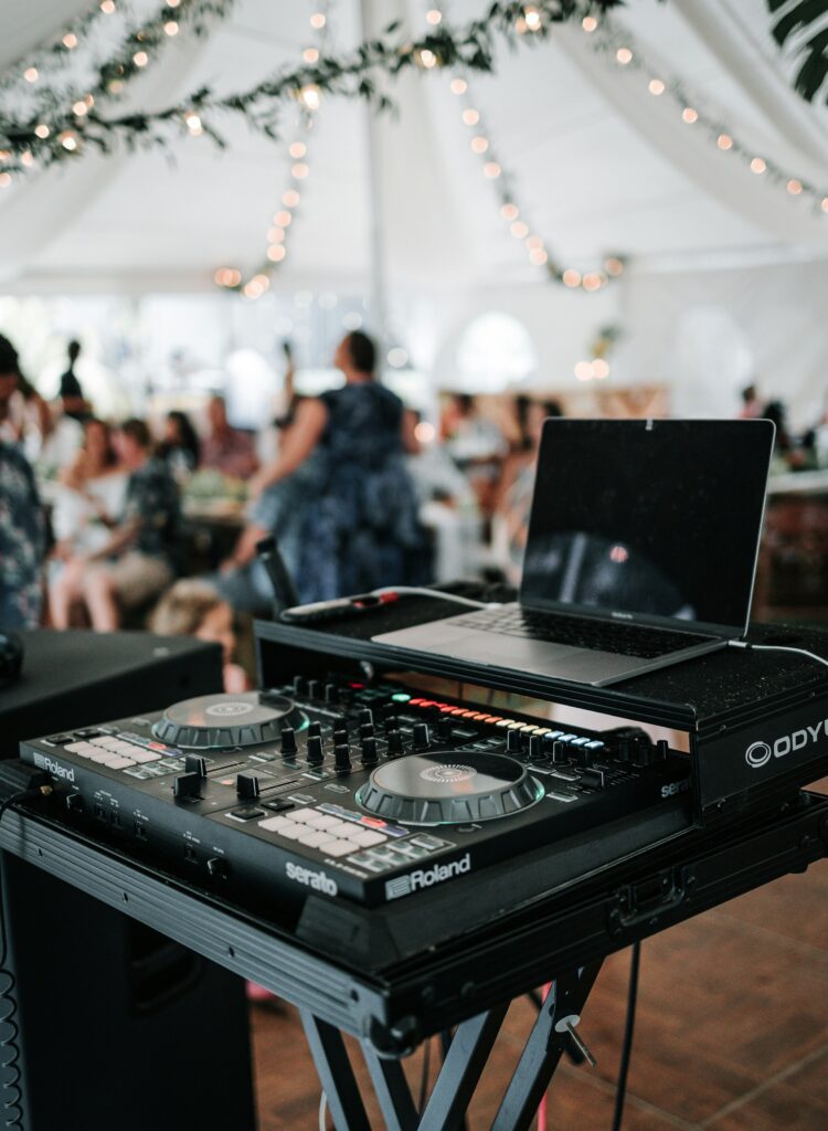 A DJ Turntable set to guide the playlists for the night.