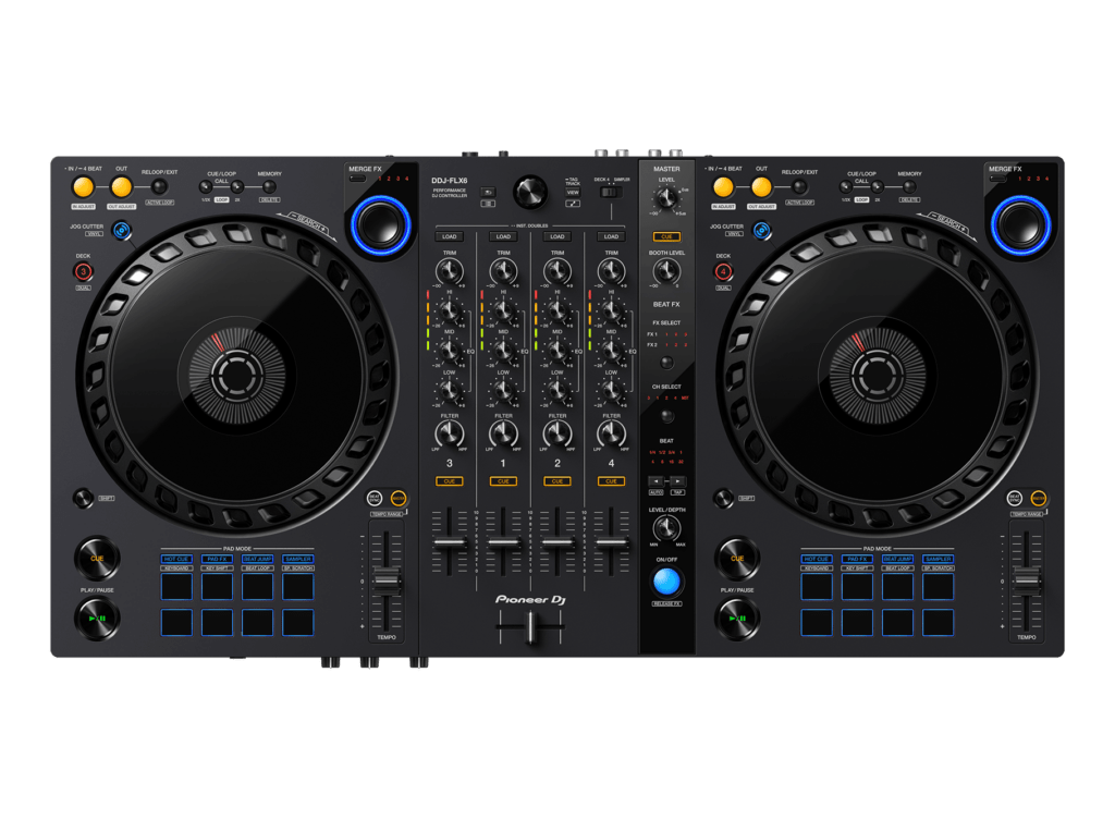 Top view for the gear review of the Pioneer DDJ-FLX6