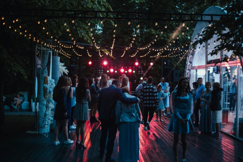 DJ Taking Requests and keeping the dance floor alive.