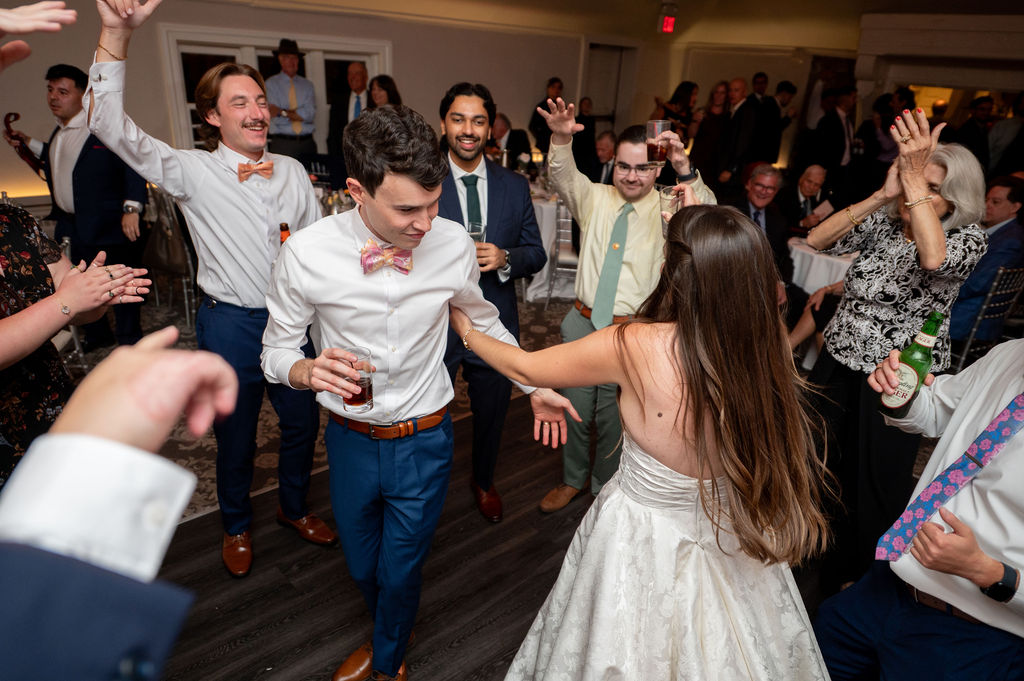 Bride and Groom dancing to music from a perfect NJ wedding DJ.